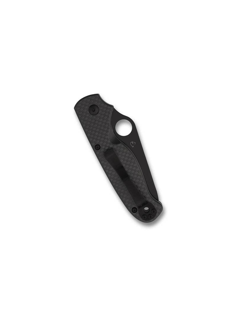 Spyderco ButtonUp Carbon Fiber 3.27" Combination Edge Black Oxide Folding Pocket Knife (C275CFPSBK)
