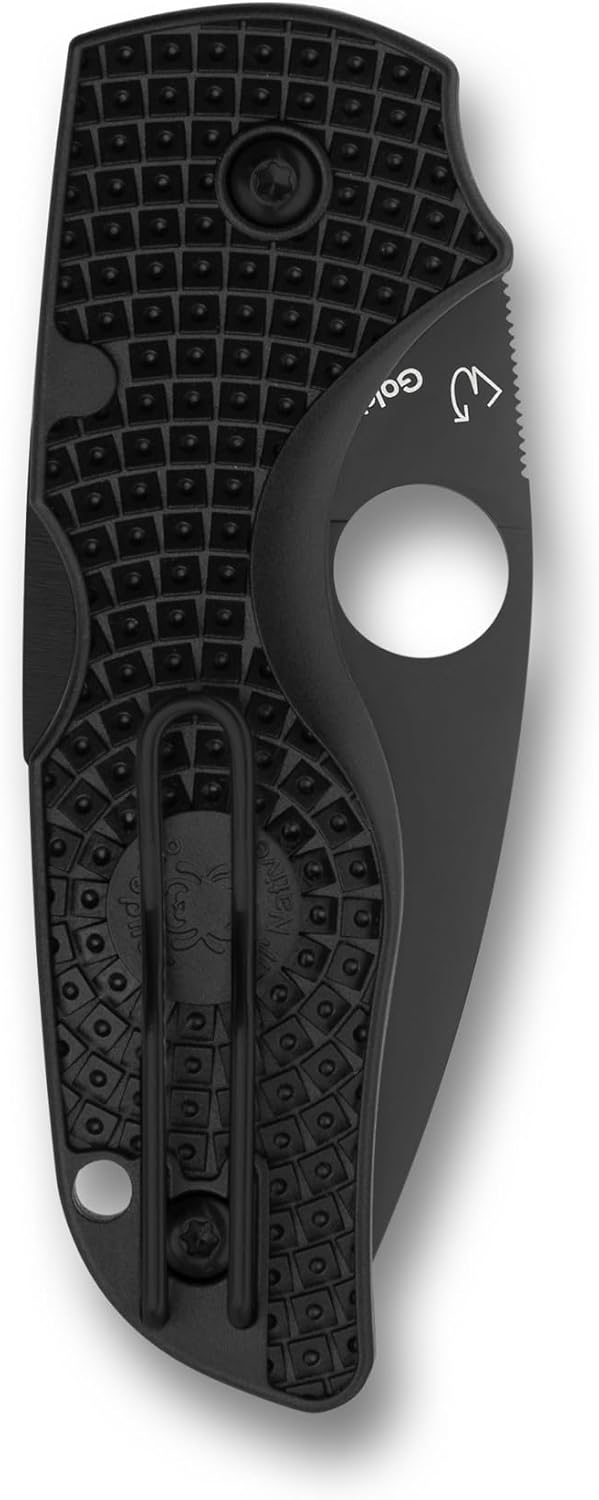 Spyderco Lil' Native Lightweight 2.42" SpyderEdge Black Blade Folding Pocket Knife (C230SBBK)
