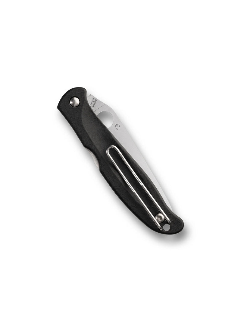 Spyderco Charisma Black Lightweight BD1N 2.98" Plain Edge Folding Pocket Knife (C259PBK)