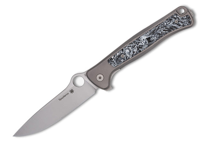 Spyderco Slym R.I.L. Titanium M390 3.42" Plain Edge Folding Pocket Knife (C271TIP)