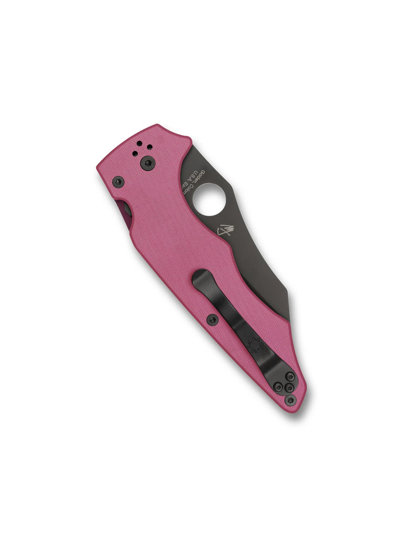Spyderco YoJumbo Pink G-10 Black Blade Sprint Run 3.98" Folding Pocket Knife (C253GPNBKP)