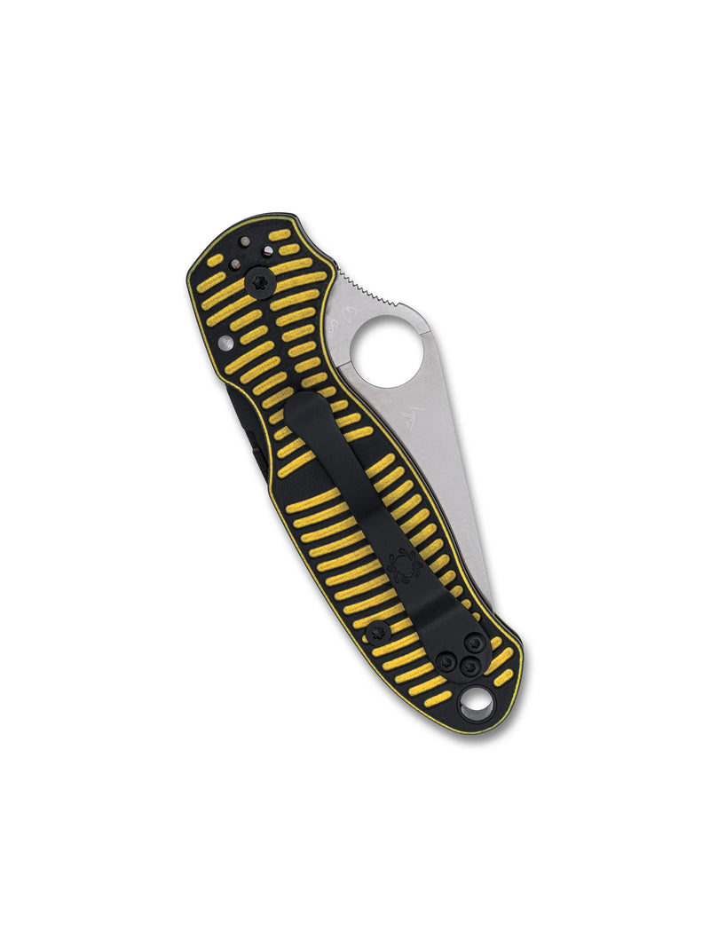 Spyderco Para 3 Salt 2.93" Yellow/Black CPM MagnaCut Plain Edge Folding Pocket Knife (C223GBKYLMCP)