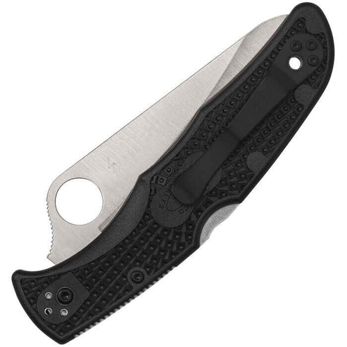 Spyderco Pacific Salt 2 Plain 3.78" Black FRN Pocket Folding Knife (C91PBK2)