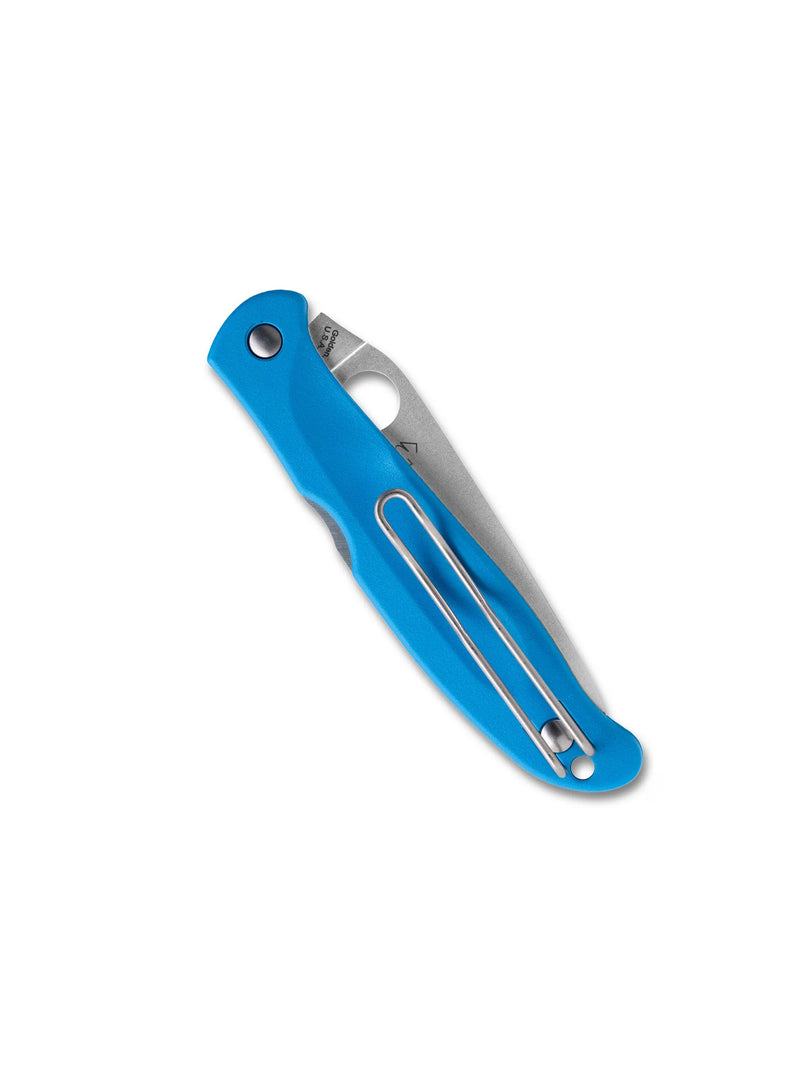 Spyderco Charisma 2.98" Plain Edge Blue Folding Pocket Knife (C259PBL)