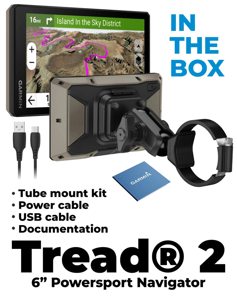 Garmin Tread 2 Powersport Navigator - 6" Glove-Friendly Display, Built for Extreme Weather, Preloaded Mapping, Snowmobile Trails for U.S. and Canada, Wearable4U