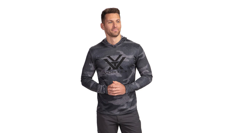 Vortex Optics UPF 50 Sun Slayer Hoodies, Black Camo, 2XL (121-20-BCA2X)