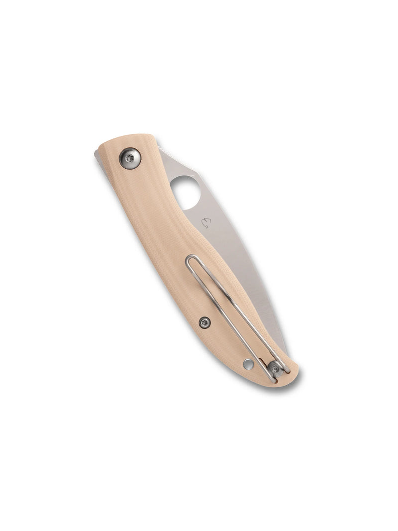 Spyderco Mantra 4 White G-10 3.34" Plain Edge Folding Pocket Knife (C274GWP)