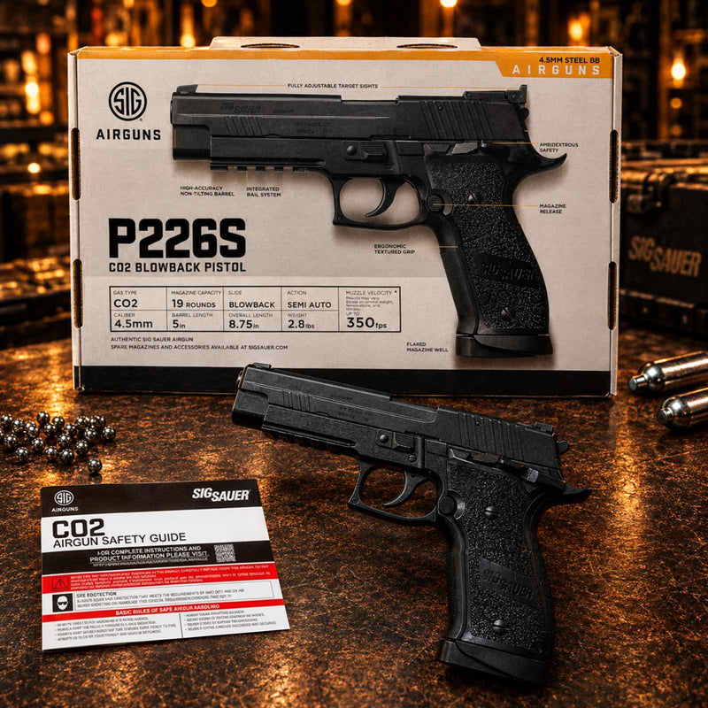 Sig Sauer P226S CO2 .177 Сal Semi-Auto Blowback Air Pistol (AIR-P226S-BB-BLK)