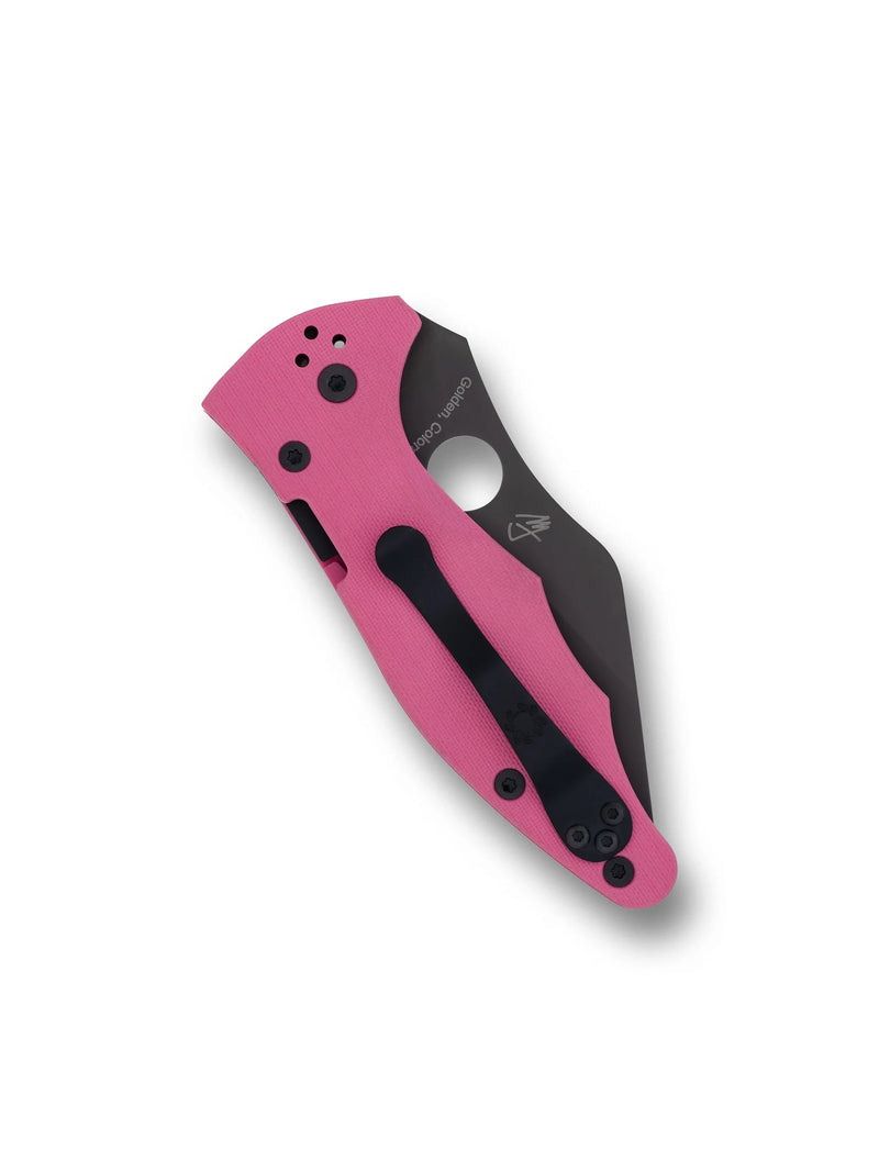 Spyderco Yojimbo 2 Pink G-10 Black Blade Sprint Run 3.2" Folding Pocket Knife (C85GPNBKP2)