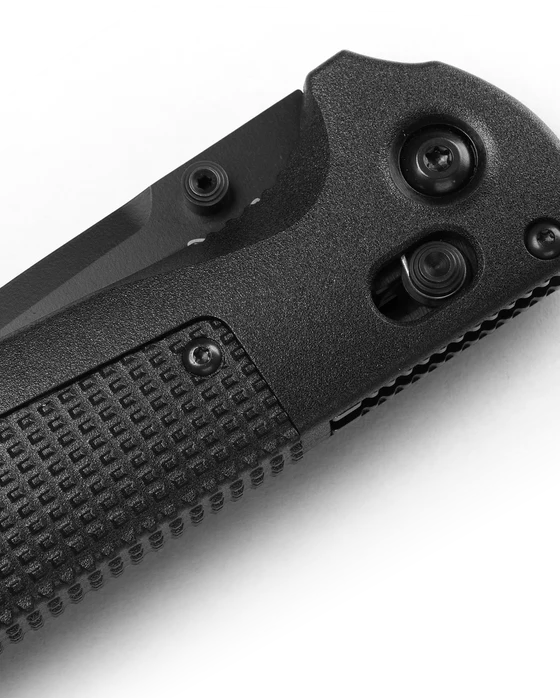 Benchmade 430BK-02 Redoubt Black Grivory 3.55" Plain Edge Drop-Point Folding Pocket Knife
