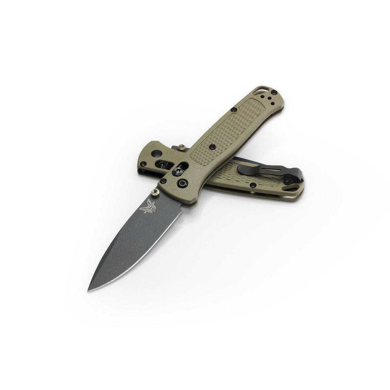 Benchmade 535GRY-1 Bugout 3.24" Gray Cerakote S30V Ranger Green Folding Knife with Benchmade Blue Lube Lubricant for knives 37ml 1.25fl oz (Made in USA)