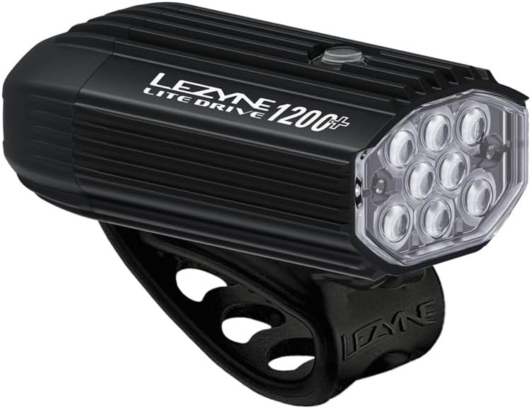 Lezyne Lite Drive 1200+ and Strip Drive Pro 400+ Pair Bicycle Light Set, 1200/400 Lumens, USB-C Rechargeable (1-LED-16P-V837)