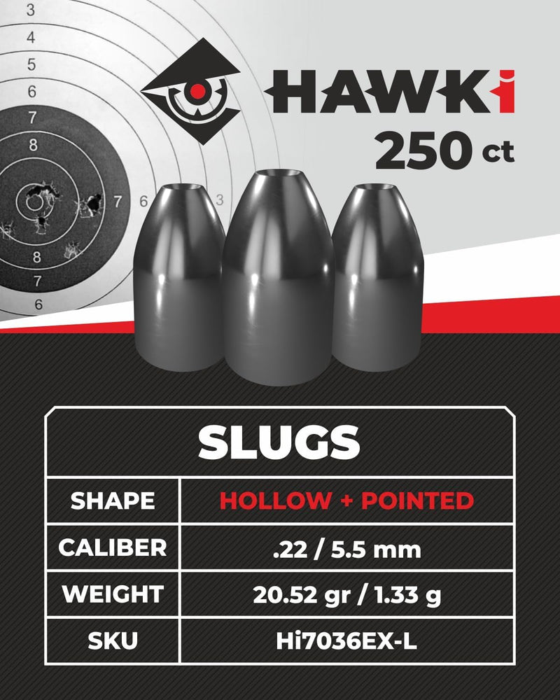 Hawki Airgun .177 / .22 / .25 Caliber Airgun Pellets Airrifle Ammo