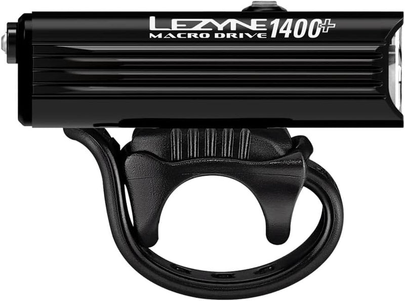 Lezyne Macro Drive 1400+ and Strip Drive Pro 400+ Bicycle Light Set, Front and Rear Pair, 1400/400 Lumen, USB-C Rechargeable (1-LED-4P-V1737)