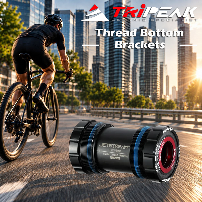 TriPeak Thread Bottom Brackets T47, 68/73mm (Road), 3-in-1 core system, ceramic, TRiPEAK Tool Required