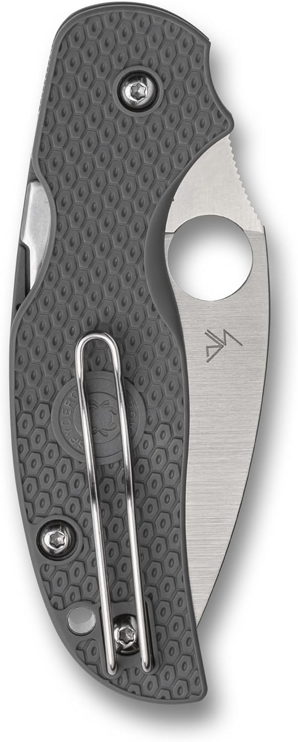 Spyderco Sage 5 Lightweight Maxamet 3" Plain Edge Folding Pocket Knife (C123PGY)