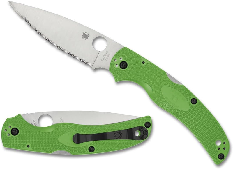 Spyderco Native Chief Lightweight Salt LC200N 4.02" SpyderEdge Folding Pocket Knife (C244SGR)