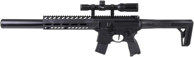 Sig Sauer MCX Gen 2 .177 Caliber 30rd CO2 Semi-Auto Scoped Air Rifle (AIR-MCX-177-G2-BLK-SCOPE)