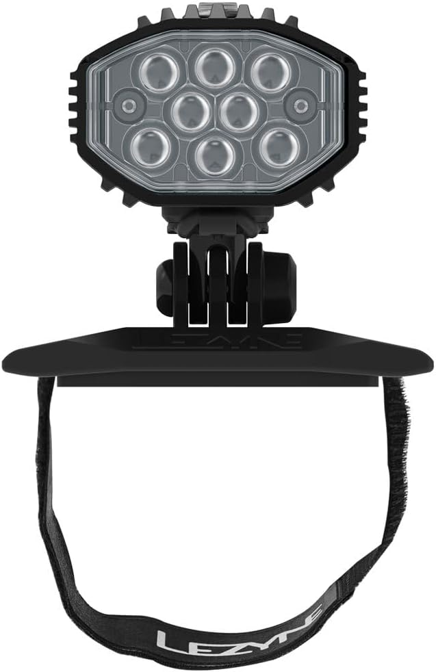 Lezyne Helmet Lite Drive 1200+ Bicycle Front Light, 1200 Lumens, USB-C Rechargeable (1-LED-16H-V337)