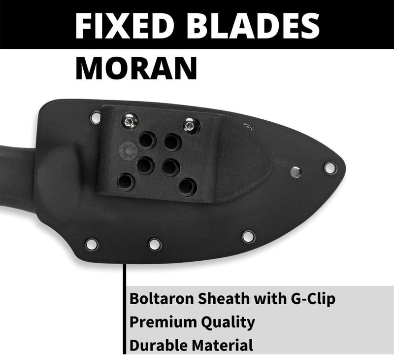 Spyderco Moran Drop Point 3.92" Fixed Blade Plain Edge Pocket Knife (FB02P)
