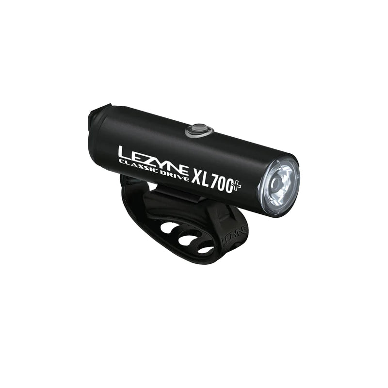 Lezyne Classic Drive XL 700+ and Zecto Drive 200+ Bicycle Light Set, 700/200 Lumen, Front and Rear Pair, White/Red LED, USB-C Rechargeable (1-LED-30P-V537)