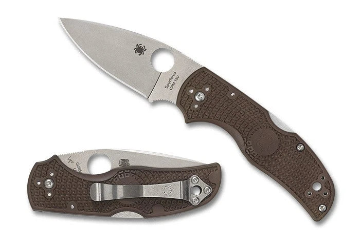 Spyderco Native 5 Lightweight Brown CPM 15V Sprint Run Plain Edge 2.95" Folding Pocket Knife (C41PBN15V5)