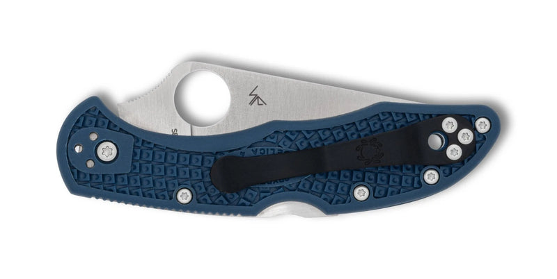 Spyderco Delica 4 CPM SPY27 Cobalt Blue 2.90" Plain Edge Pocket Folding Knife (C11PCBL)