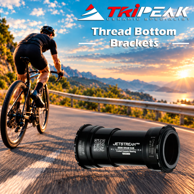 TriPeak Thread Bottom Brackets BB86, SRAM DUB/ROTOR 3D+, ceramic, #39306*2 Drive Side, #39306*2 Non-Drive Side