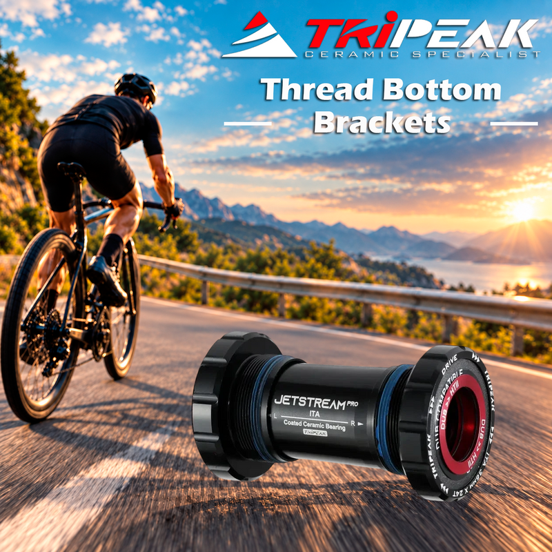 TriPeak Thread Bottom Brackets ITA, 3-in-1 core system, ceramic, Shimano Standard tool required