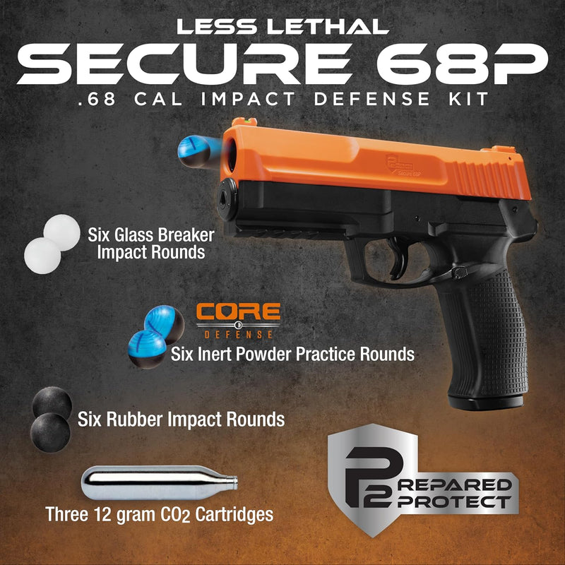 Umarex P2P Secure 68P .68 Cal CO2-Powered 6-Shot Paintball Pistol Starter Kit Paintball (2292330)