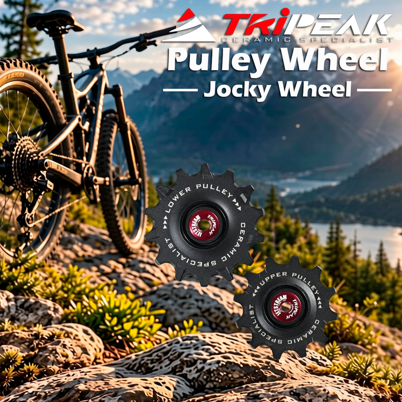 TriPeak Pulley Wheel Jocky Wheel for SRAM eTap AXS 12S(Road), 12/14T, Ceramic Bearing