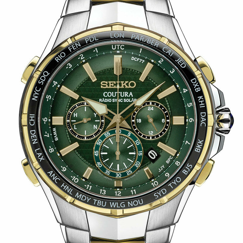 Seiko Coutura SSG022 Radio Sync Solar Chronograph 10 ATM Water Resistant 45.5mm Men's Watch
