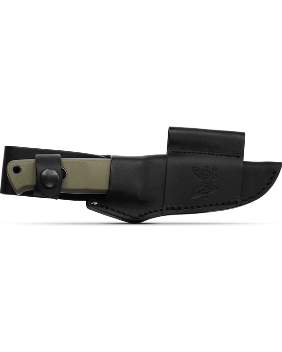 Benchmade 165-1 Mini Bushcrafter OD Green G10 Drop-Point CPM-S30V 3.38" Fixed Blade Knife