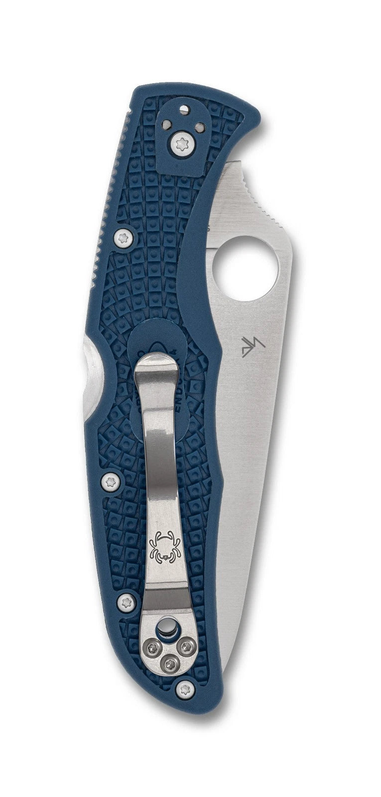 Spyderco Endura 4 CPM SPY27 Plain Edge Cobalt Blue Folding Pocket Knife (C10PCBL)