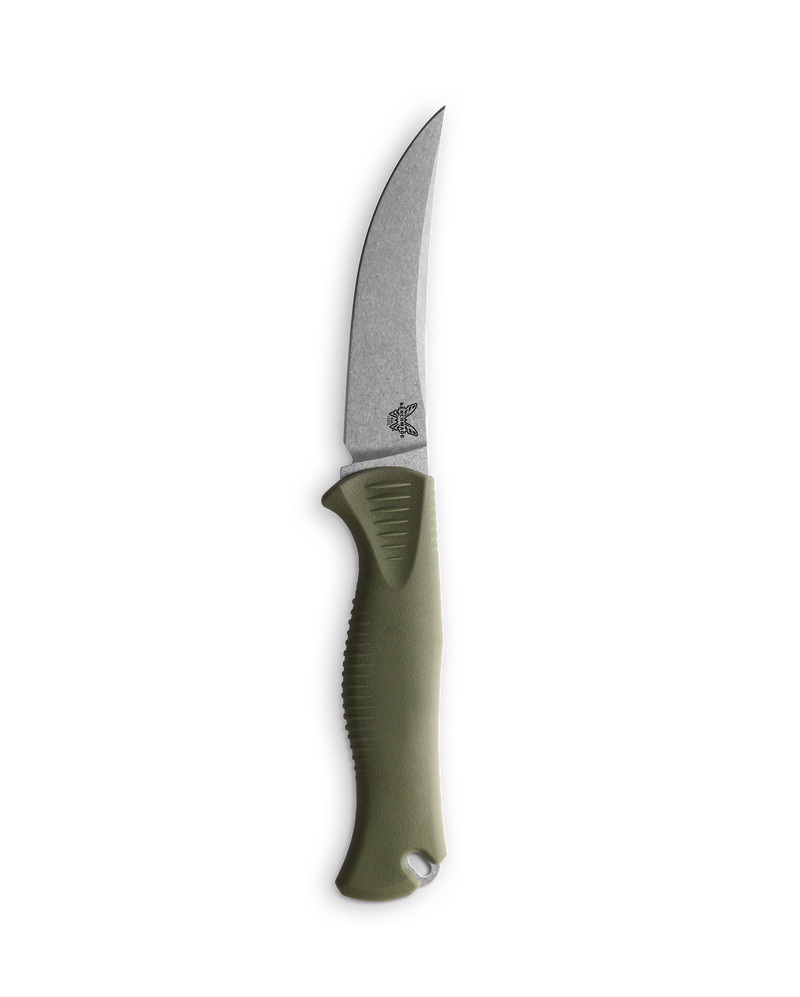 Benchmade 15505 Meatcrafter Dark Olive Santoprene 4.01" Fixed Blade Knife