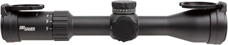 Sig Sauer WHISKEY4 3-12X44mm Exposed Zero Stop Non-Illuminated (SFP) Riflescope (SOW43001)