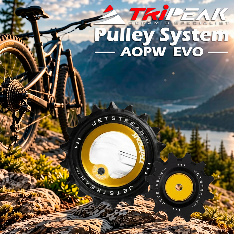 TriPeak Pulley System AOPW EVO, 12/18T for Shimano RD-92xx/81xx/71xx 12s; SRAM AXS RD E1 RED/FORCE(2x12s)
