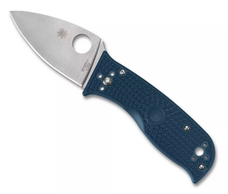 Spyderco Lil' Temperance 3 Lightweight K390 2.92" Plain Edge Folding Pocket Knife (C69PBL3K390)