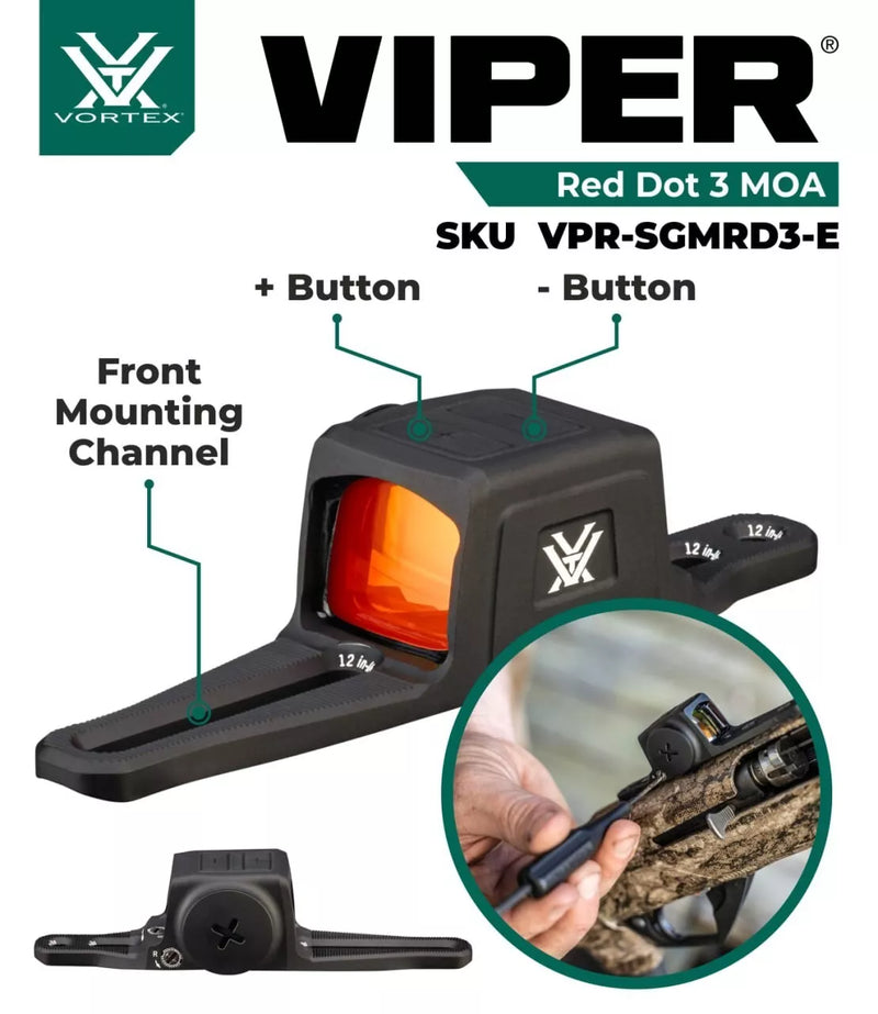 Vortex Optics Viper SG Enclosed Micro 3 MOA Red Dot Sight (VPR-SGMRD3-E)