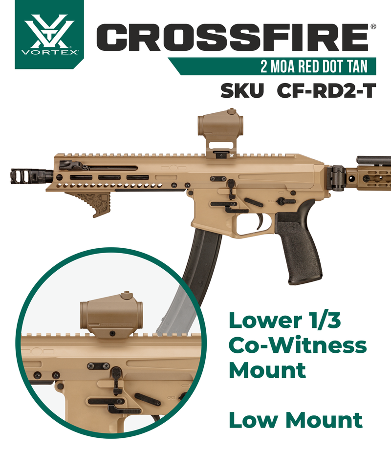 Vortex Optics Crossfire Red Dot 2 MOA (CF-RD2-T)