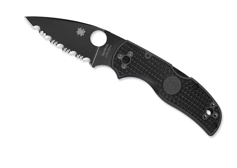 Spyderco Native 5 Lightweight Black Spyder Edge 2.95" Folding Pocket Knife (C41SBBK5)