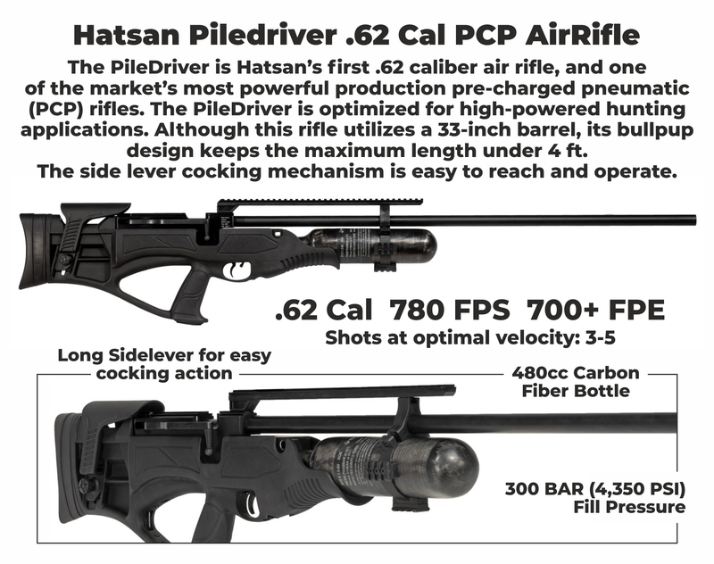 Hatsan Piledriver Bullpup  Side Lever PCP Air Rifle