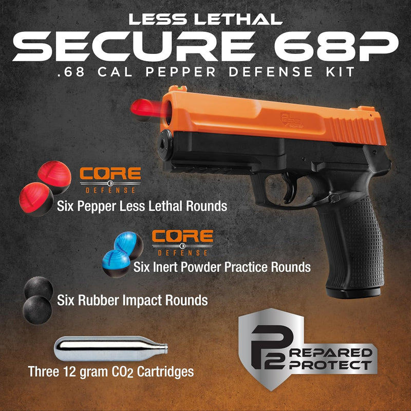 Umarex P2P Secure 68P .68 Cal CO2-Powered 6-Shot Paintball Pistol Starter Kit Paintball (2292329)