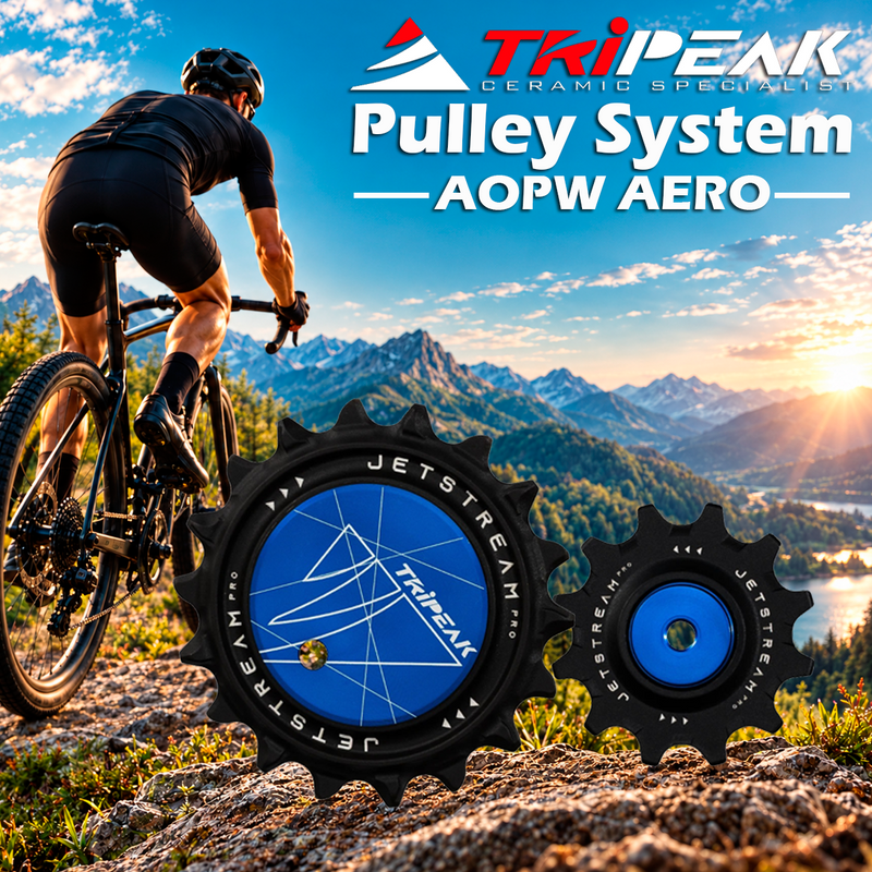 TriPeak Pulley System AOPW AERO, 12/18T for Shimano RD-92xx/81xx/71xx 12s; SRAM AXS RD E1 RED/FORCE 2x12s
