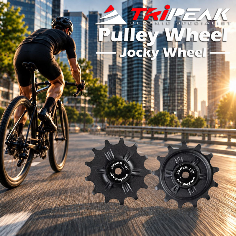 TriPeak Pulley Wheel Jocky Wheel for Shimano GRX/XT RD-GRX812/817/M91xx, 13/13T, Ceramic Bearing