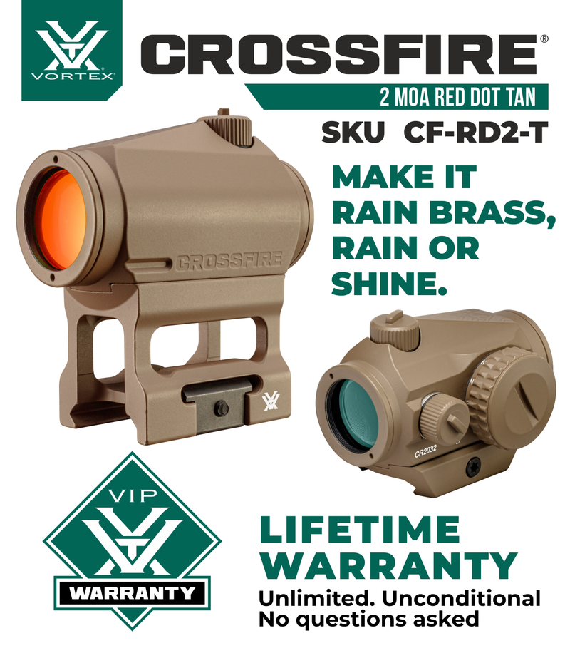 Vortex Optics Crossfire Red Dot 2 MOA (CF-RD2-T)