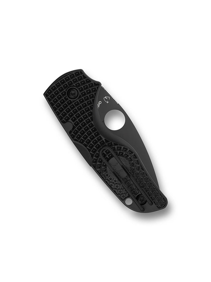 Spyderco Lil' Native Lightweight 2.42" SpyderEdge Black Blade Folding Pocket Knife (C230SBBK)