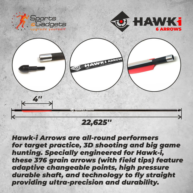 Hawk-i Carbon PCP 376 gr Arrows Bolts for Hunting PCP Air Guns