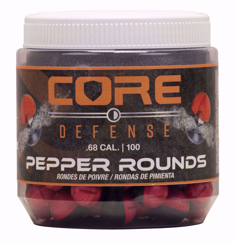 Umarex P2P Core Defense Pepper Rounds-.68 cal Red/Black 100 ct (2292314)