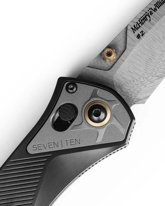 Benchmade Seven Ten 6AL-4V Titanum 4" Gold Class Drop Point Plain Edge Pocket Folding Knife (710-241)